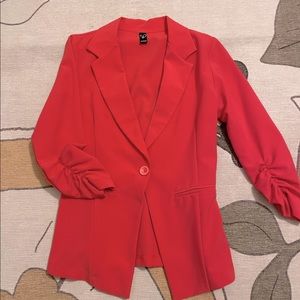 Hot pink quarter sleeve blazer
